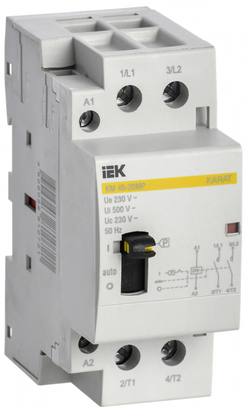 IEK KARAT Контактор модульный с ручным упр. КМ40-20МР AC KARAT