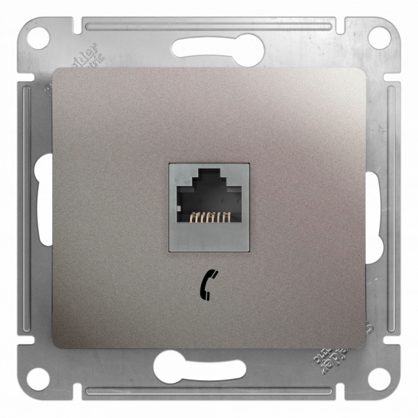 Systeme Electric Glossa Платина Розетка телефонная RJ11