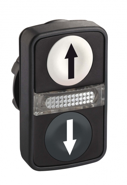 Schneider Electric XB5 Головка кнопки двойная с маркировкой + LED ZB5AW7A1724