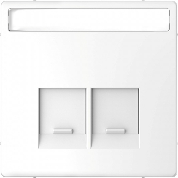 Schneider Electric Merten D-Life Белый Лотос Накладка центральная для 2-х модульных разъемов SE