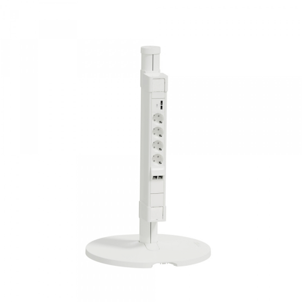 Schneider Electric Unica System+ Мини-колонна 0,75м с Блоком 4xРоз+2USB A/C+2xRJ45 C6STP БЕЛАЯ