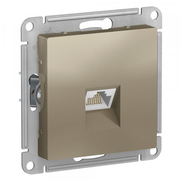 Systeme Electric AtlasDesign Шампань Розетка компьютерная RJ45, кат. 6A, механизм