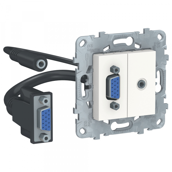 Schneider Electric Unica New Бел Розетка HD15+Minijack