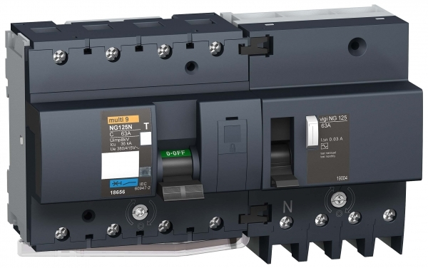 Schneider Electric Acti 9 Vigi NG125 Блок дифференциальной защиты 4P 63A 30мА AC