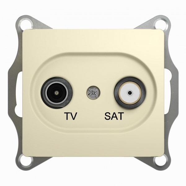 Systeme Electric Glossa Беж Розетка TV-SAT проходная 4DB