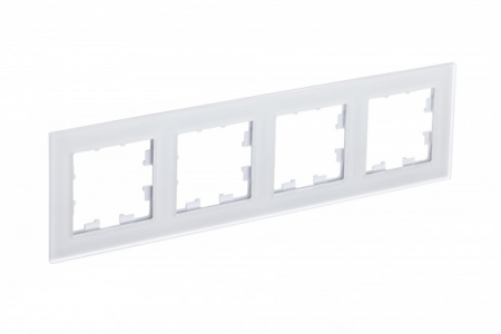 Systeme Electric AtlasDesign Nature Матовое стекло белый Рамка 4-ая
