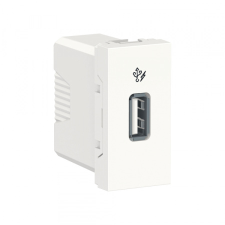 Schneider Electric Unica Modular Бел Розетка USB, 5 В / 1000 мА, 1 модуль