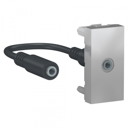 Schneider Electric Unica Modular Алюминий Розетка Minijack, 1 модуль