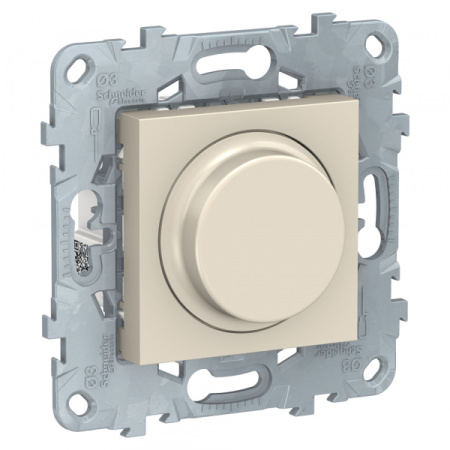 Schneider Electric Unica New Беж Светорегулятор LED поворотно-нажимной, универсальный 5-200Вт