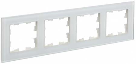 IEK BRITE DECOR Белый матовый стекло Рамка 4-м РУ-4-2-Бр