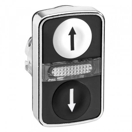 Schneider Electric XB4 Головка кнопки двойная с маркировкой + LED ZB4BW7A1724