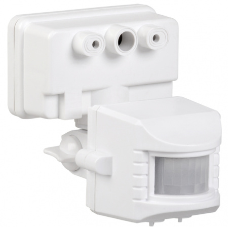 IEK Датчик движения ДД 019 белый, макс. нагрузка 1100Вт, угол обзора 120град., дальность 12м, IP44,