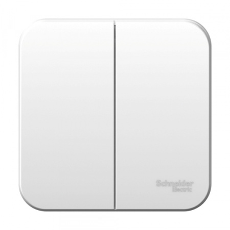 Systeme Electric Blanca наруж Бел Выключатель 2-клавишный 10А, 250B, изолир. пластина