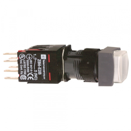 Schneider Electric Кнопка 16мм 12-24В с подсветкой, белая (XB6CE1B5B)