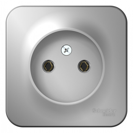 Systeme Electric Blanca наруж Алюминий Розетка б/з без шторок, 16А, 250В