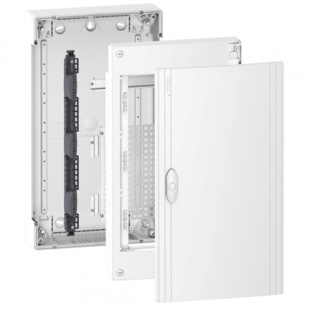 Schneider Electric Pragma IT Щит мультимедийный навесной с белой дверью 3рядах13мод., IP40, IK07