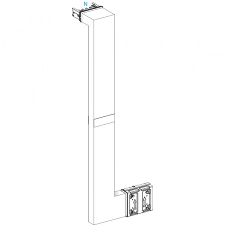 Schneider Electric CANALIS KSA СЕКЦИЯ УГЛОВ ВВЕРХ-ВПРАВО ЗАК 400А С ОГН. A=250 B=700 ДО 1200 C=200