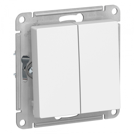 Systeme Electric AtlasDesign Бел Выключатель 2-клавишный сх.5, 10АХ, механизм