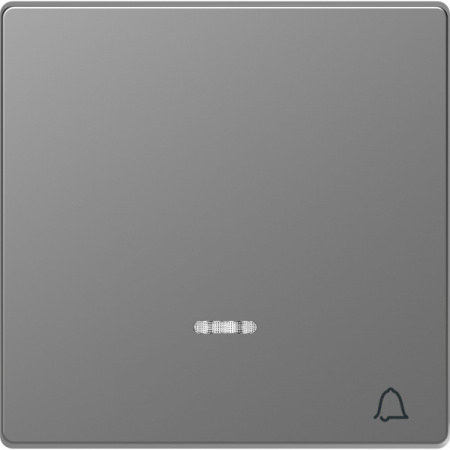 Schneider Electric Merten D-Life Нержавеющая Сталь Клавиша с линзой для LED модуля, символ «звонок»