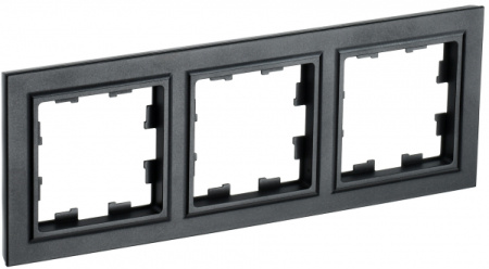 IEK BRITE BASE Черный Рамка 3-м РУ-3-БрЧ