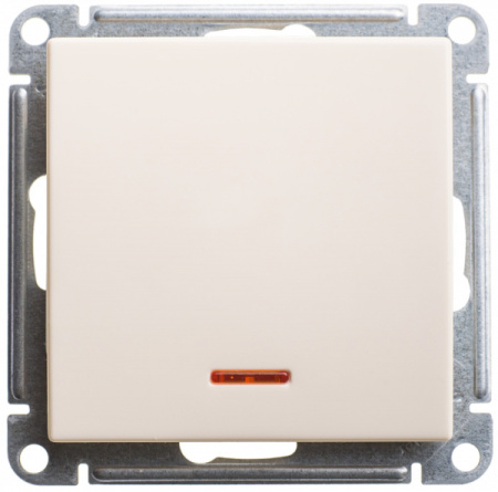 Systeme Electric Wessen 59 Беж Переключатель 1-клавишный с подсветкой 10АХ