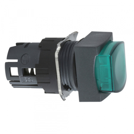 Schneider Electric Кнопка удлиненная прямоугольная с подсветкой зеленая ZB6CE3