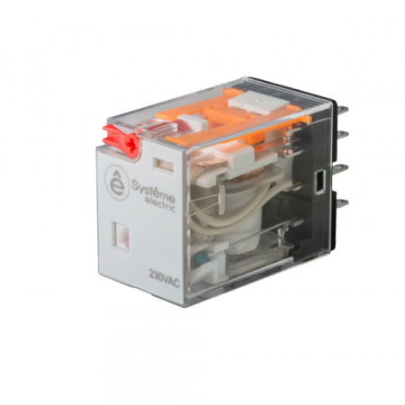 Systeme Electric Реле 12A 2CO 230VAC тест кнопка LED