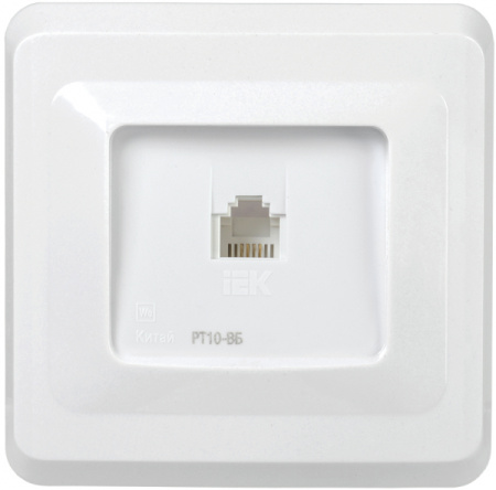 IEK VEGA РТ10-ВБ Розетка 1-ая телефонная RJ11 ВЕГА белый
