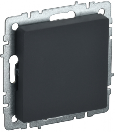 IEK BRITE BASE Графит Заглушка c суппортом МЗ10-БрГ