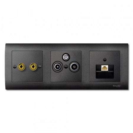 Schneider Electric Merten SM Антрацит Накладка розетки TV-FM/TV-FM-SAT