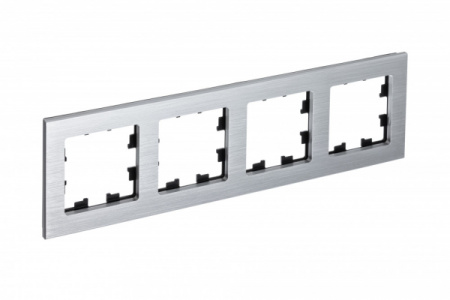 Systeme Electric AtlasDesign Nature Металл серебро Рамка 4-ая