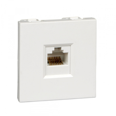 Systeme Electric Розетка W45 1XRJ45 CAT.5E ФОРМАТА 45Х22, 5 белая RAL 9010