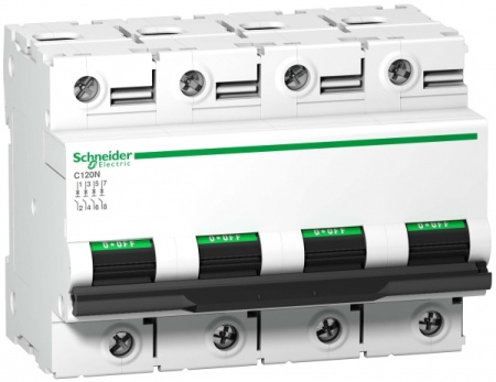 Schneider Electric Acti 9 C120N Автоматический выключатель 4P 80А (D) 10кА