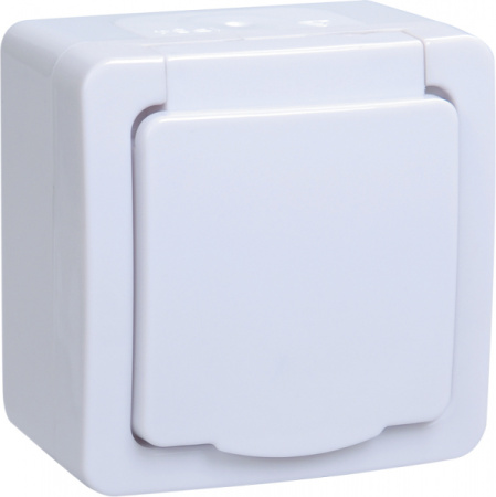 IEK GERMES PLUS РСб20-3-ГПБб роз.1м с з/к о/у IP54 (цвет крышки:белый)