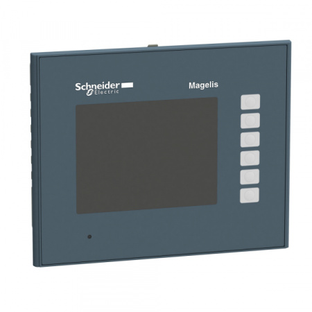 Schneider Electric Magelis Сенсорный цветной терминал 3,5" 320х240 TFT 6 кн.,RJ45 RS232/485 SUB-D 64Мб/128кБ