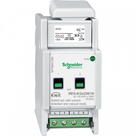 Schneider Electric Merten KNX\EIB Актор для выключателя REG-K/2X230/16 с ручным управлением