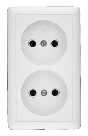 Systeme Electric Wessen ХИТ наруж Бел Розетка 2-ая б/з без шторок, 16А, 250В