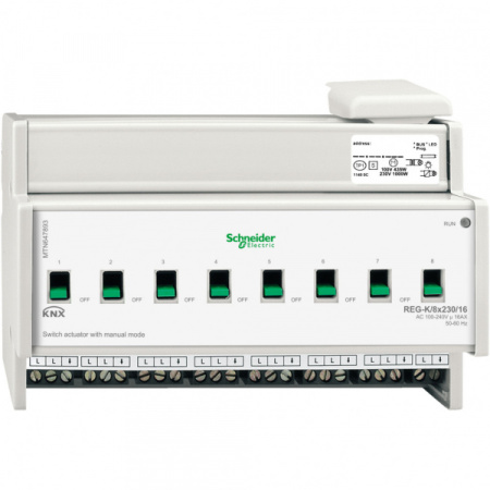 Schneider Electric Merten KNX Актор для выключателя REG-K/8X230/16 с ручным управлением