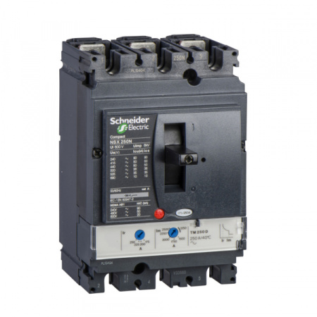 Schneider Electric Compact NSX Силовой Автоматический выключатель 3P Iu=125А диапазон уставки тока расцепления: 175А 50кА IP30