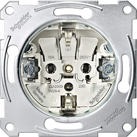 Schneider Electric Merten Механизм розетки Schuko с/з, съемный модуль, с безвинт. зажимами