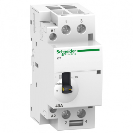 Schneider Electric Acti 9 iCT40A Контактор модульный с ручным управлением 2НО 24В АС