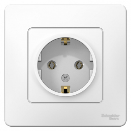 Systeme Electric Blanca внутр Бел Розетка с/з без шторок, 16А, 250В