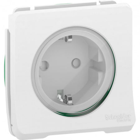 Schneider Electric Mureva Styl Бел Розетка с/з и шторками IP55