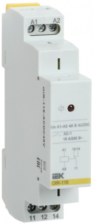 IEK ONI Промежуточное реле OIR 1 контакт (16А) 48 В AC/DC