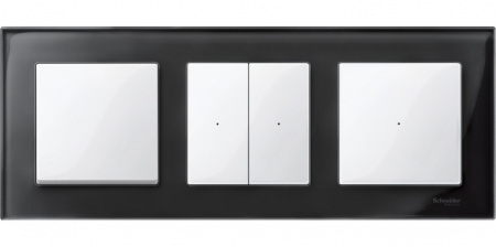 Schneider Electric Merten SM M-Elegance Стекло Черное кальцит Рамка 3-ая