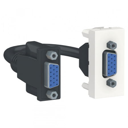 Schneider Electric Unica Modular Бел Розетка HD15 female (VGA), 1 модуль
