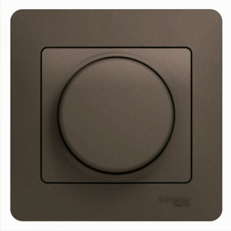 Systeme Electric Glossa Шоколад Светорегулятор (диммер) поворотный, 300Вт (в сборе)