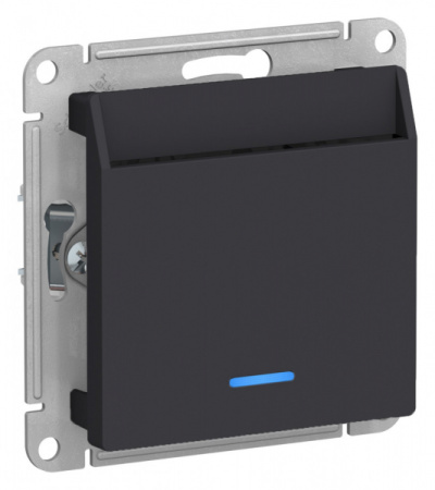 Systeme Electric AtlasDesign Карбон Выключатель карточный 10А, без задержки времени, механизм