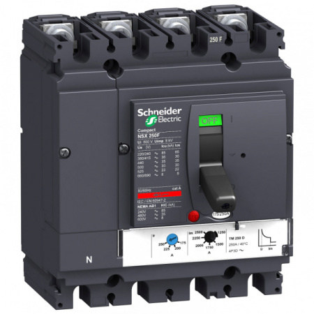 Schneider Electric Compact NSX 250F Автоматический выключатель TM250D 4P 3T