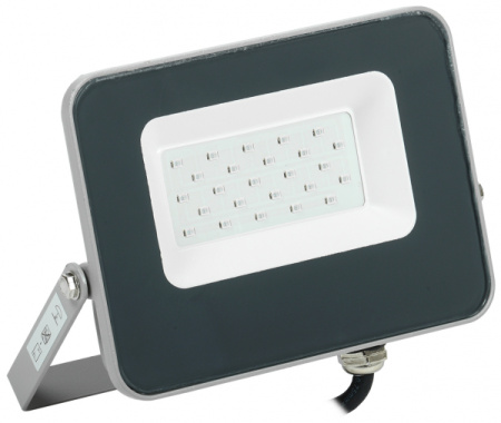 IEK Прожектор LED СДО 07-20B blue IP65 серый IEK